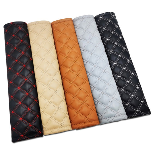 Rhombus Leather Seat Belt Shoulder Protector Pads