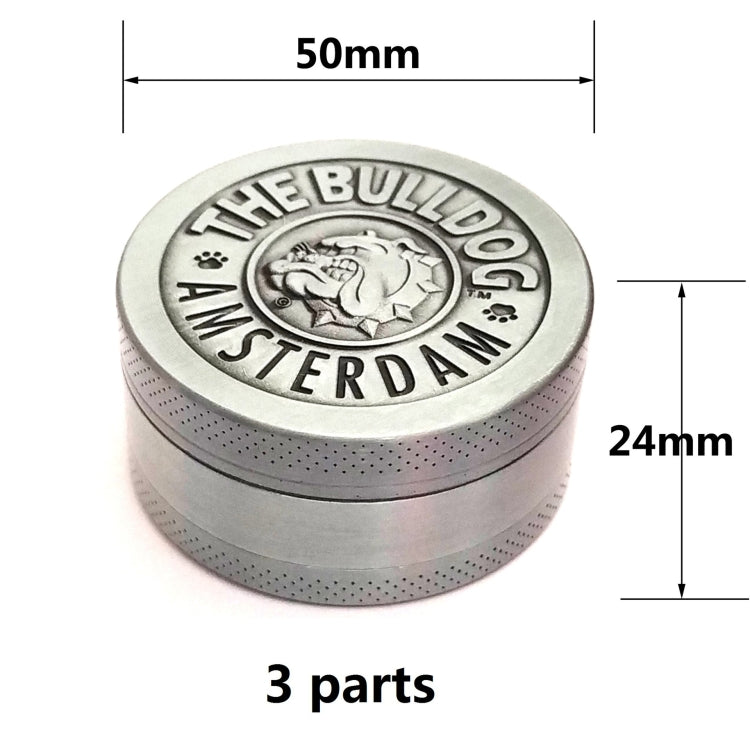50mm  Bulldog Grinder Tobacco Herb Zinc Alloy Grinders, 3 -layer Bronze, 3-layer Ancient Silver, 4 -layer Bronze, 4 -layer Ancient Silver
