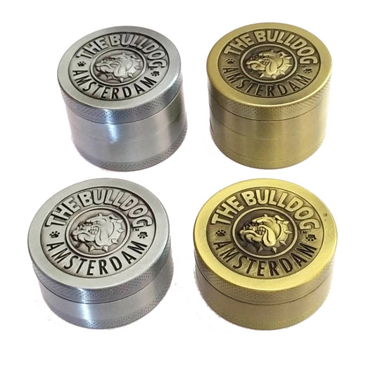 50mm  Bulldog Grinder Tobacco Herb Zinc Alloy Grinders, 3 -layer Bronze, 3-layer Ancient Silver, 4 -layer Bronze, 4 -layer Ancient Silver