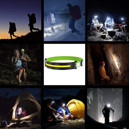 Portable Outdoor Camping Strong Light Rechargeable Warning Headlamp, COB No Induction, COB Induction, LED Induction