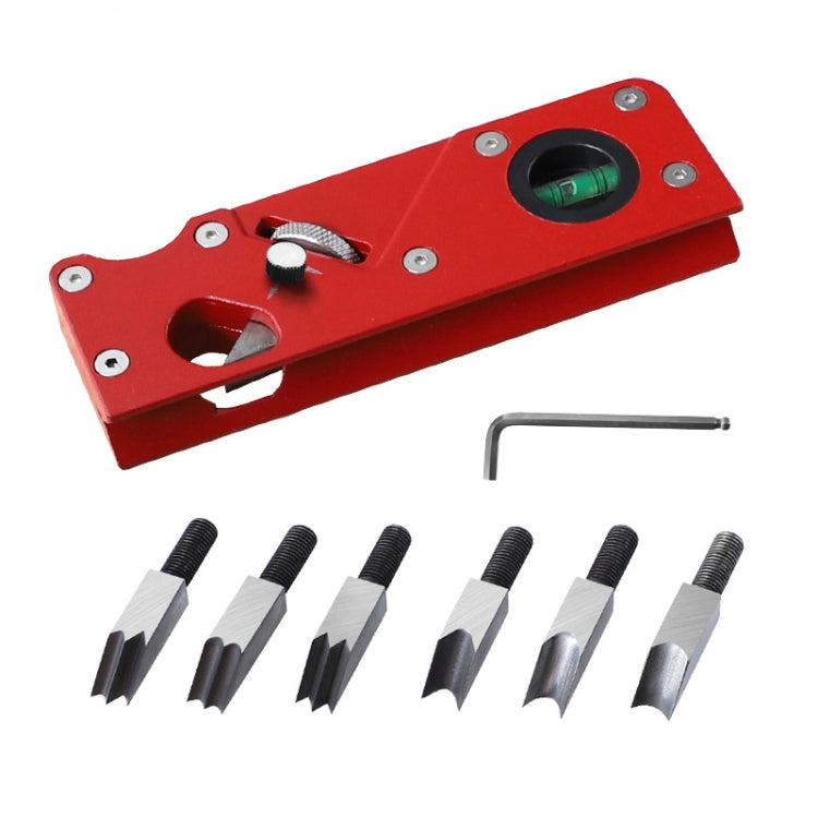 Woodworking Multi-Angle Chamfering Adjustable Depth Hand Planer, Black Planer, Red Planer, Black + 6 Blades, Red + 6 Blades