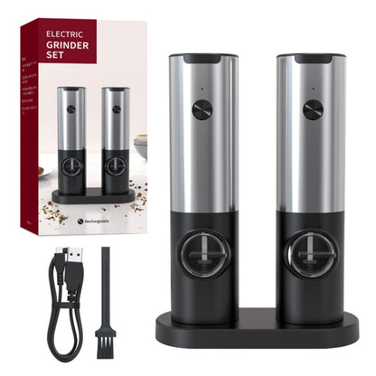 Electric Automatic Salt And Pepper Grinder Set With Charging Base, D2 KYMQ-7C, J2  KYMQ-15C, K2 KYMQ-17C