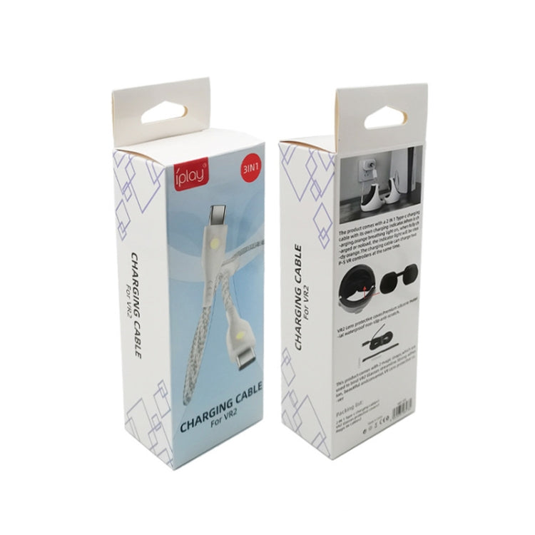 iplay for PSVR2 TYPE-C Charging Cable + Glasses Cover + Cable Tie Set