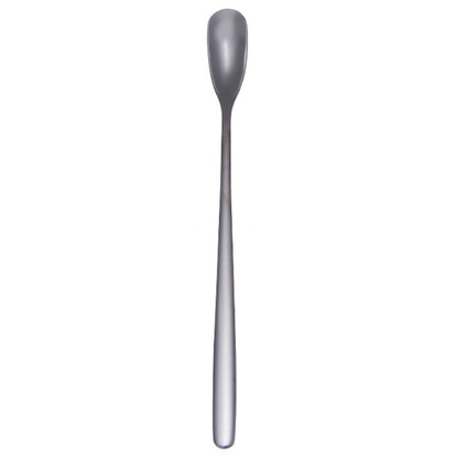 15cm 304 Stainless Steel Spoon Coffee Square Head Spoon Long Handle Mixing Spoon, Stainless Steel Color, Titanium Gold, Rose Gold, Titanium Black, Blue, Purple