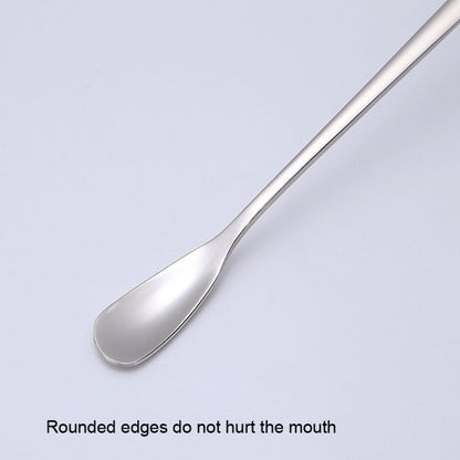 15cm 304 Stainless Steel Spoon Coffee Square Head Spoon Long Handle Mixing Spoon, Stainless Steel Color, Titanium Gold, Rose Gold, Titanium Black, Blue, Purple