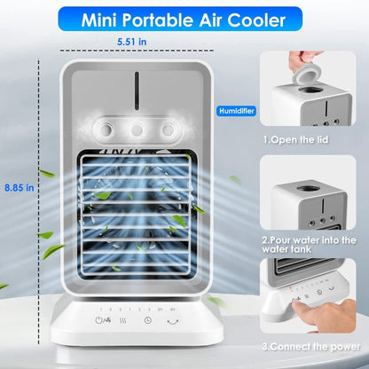 USB Mini Desktop Spray Humidification Cooling Fan Home Air Conditioner Fan Cooler