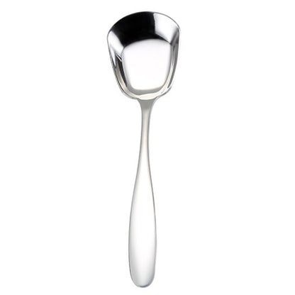 Small 304 Stainless Steel Spoon Glossy Thickened Flat Head Flat Bottom Serving Spoon, Stainless Steel Color, Titanium Gold, Rose Gold, Colorful, Black, Blue