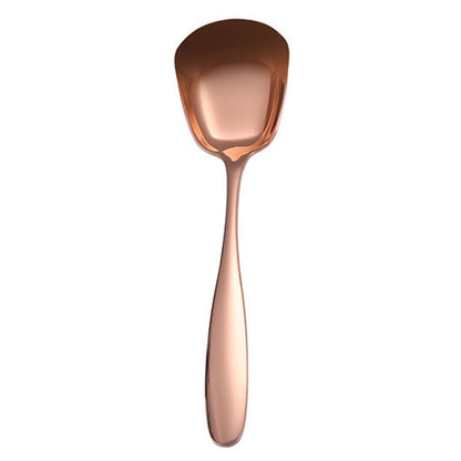 Small 304 Stainless Steel Spoon Glossy Thickened Flat Head Flat Bottom Serving Spoon, Stainless Steel Color, Titanium Gold, Rose Gold, Colorful, Black, Blue