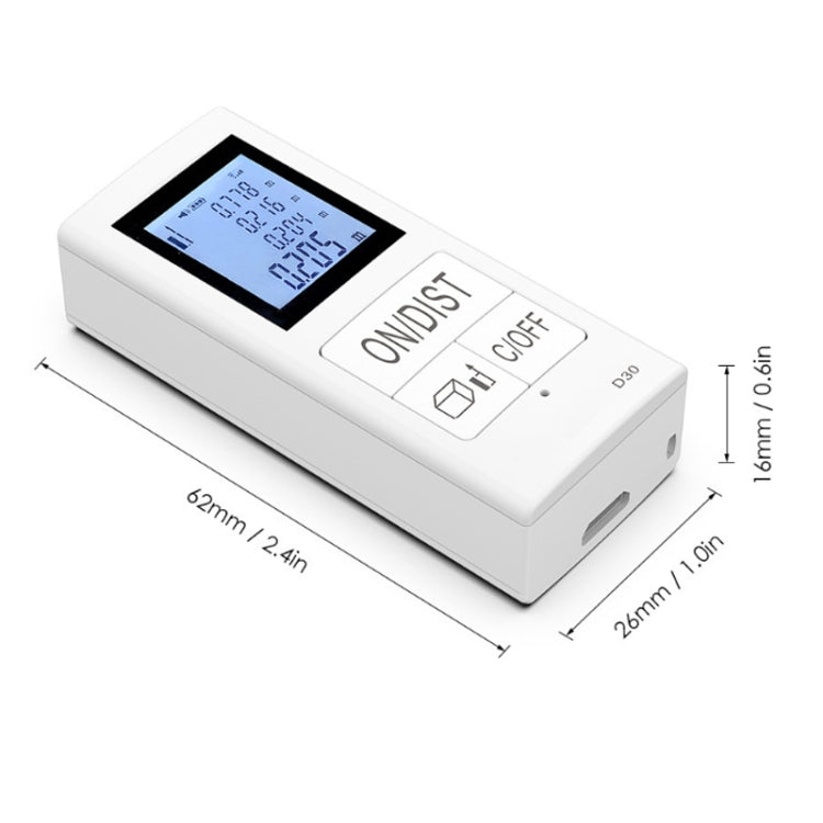 30m Mini Handheld Rechargeable Infrared Electronic Range Finder