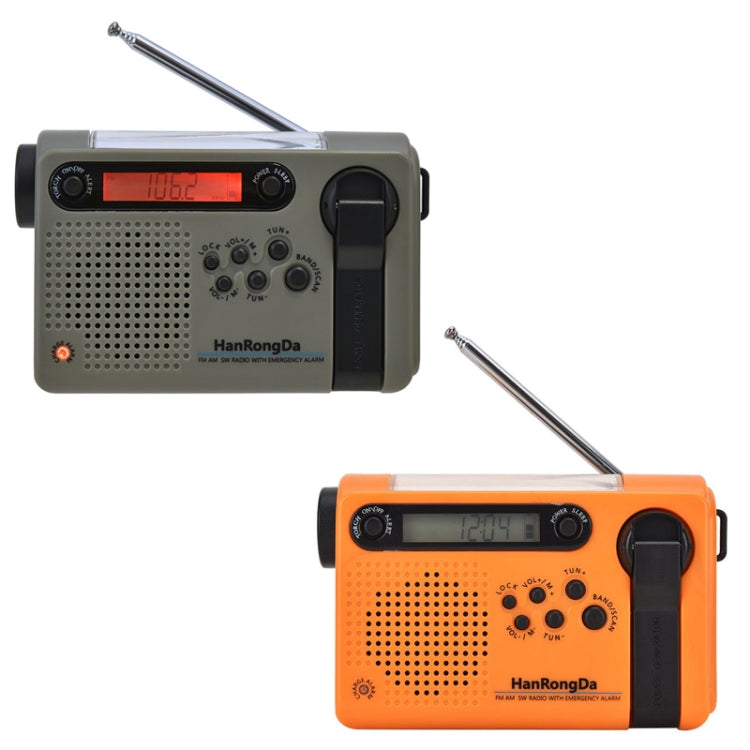 HanRongda HRD-900 LED Lighting Solar Hand Crank Power Generation NOAA Weather Warning Radio