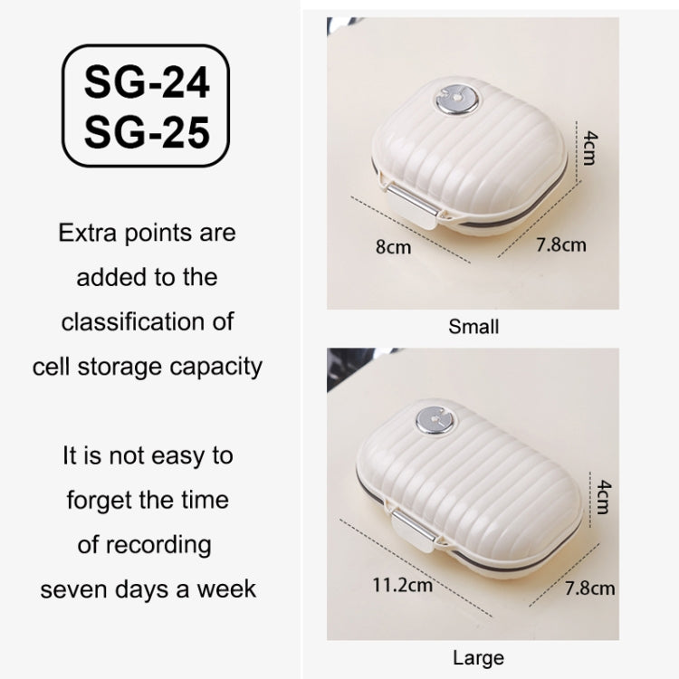 One Week Outdoor Travel Portable Medicine Dispensing Box Mini Airtight Box, Small, Large