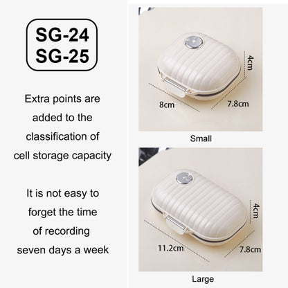 One Week Outdoor Travel Portable Medicine Dispensing Box Mini Airtight Box, Small, Large