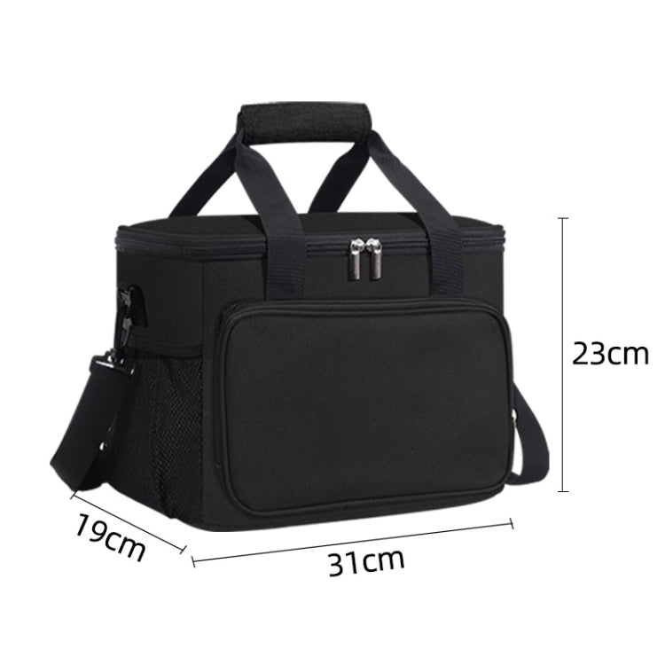 15L Waterproof Oxford Cloth Picnic Bag Outdoor Ice Pack Thickened Portable Insulation Bag, 15L Black, 15L Grey
