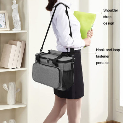 24L Waterproof Oxford Cloth Picnic Bag Outdoor Ice Pack Thickened Portable Insulation Bag, 24L Black, 24L Grey, 24L Navy, 24L Wine Red