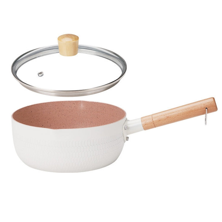 20cm With Cover Boil Instant Noodles Non-Stick Pan Baby Food Supplement Pan Maifan Stone Small Milk Pot, 20cm With Cover Black, 20cm With Cover White, 20cm With Cover Blue, 20cm With Cover Pink