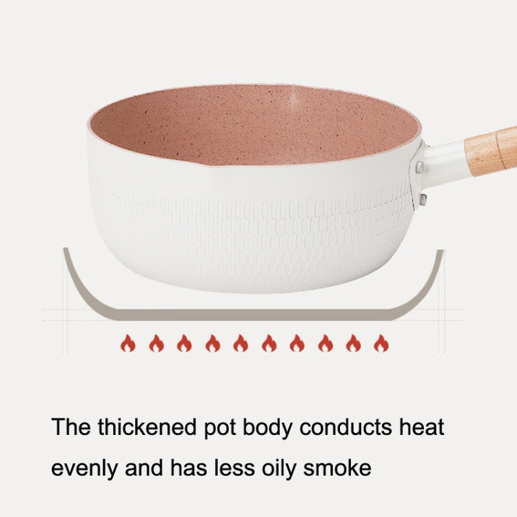 20cm With Cover Boil Instant Noodles Non-Stick Pan Baby Food Supplement Pan Maifan Stone Small Milk Pot, 20cm With Cover Black, 20cm With Cover White, 20cm With Cover Blue, 20cm With Cover Pink
