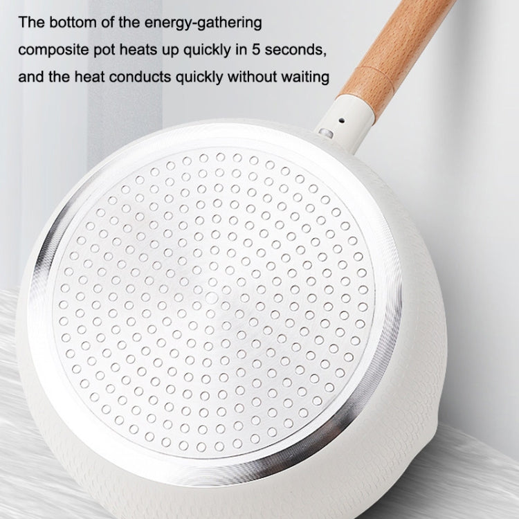 20cm With Cover Boil Instant Noodles Non-Stick Pan Baby Food Supplement Pan Maifan Stone Small Milk Pot, 20cm With Cover Black, 20cm With Cover White, 20cm With Cover Blue, 20cm With Cover Pink