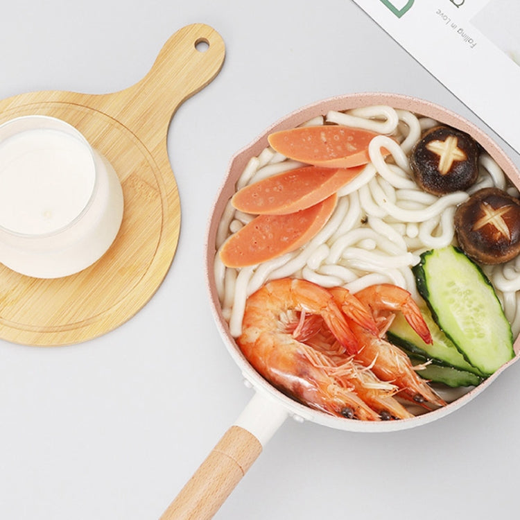 20cm With Cover Boil Instant Noodles Non-Stick Pan Baby Food Supplement Pan Maifan Stone Small Milk Pot, 20cm With Cover Black, 20cm With Cover White, 20cm With Cover Blue, 20cm With Cover Pink