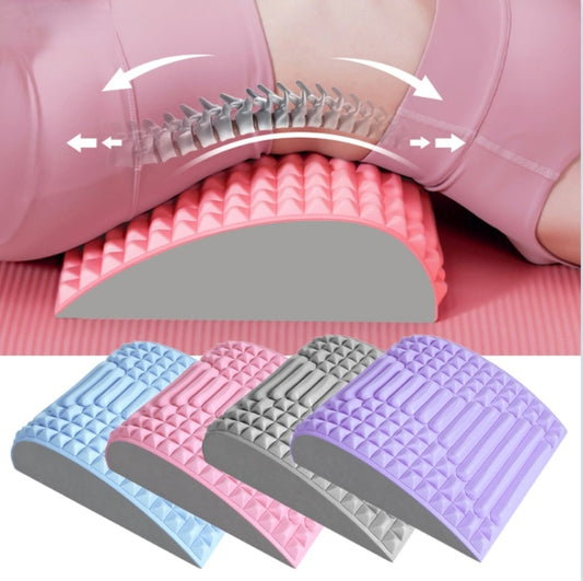 Lumbar Relaxing Massager Spinal Corrective Stretch Exercise Aid, Color Matching (Pink), Color Matching (Blue), Color Matching (Gray), Solid Color (Pink), Solid Color (Blue), Solid Color (Gray), Solid Color (Purple)