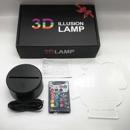 مقبض لعبة ثلاثي الأبعاد مع أضواء LED ملونة ثلاثية الأبعاد، قاعدة لمس سوداء، قاعدة لمس متشققة، قاعدة لمس سوداء + جهاز تحكم عن بعد، قاعدة لمس متشققة + جهاز تحكم عن بعد