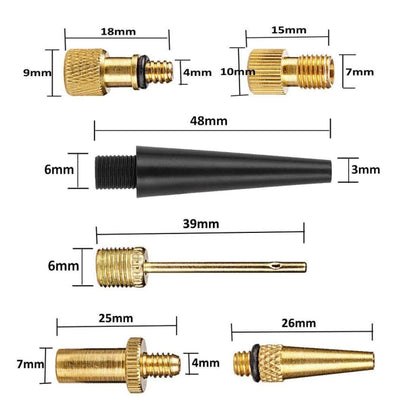 SV/AV/DV Bicycle Valve Adapter Set Bike Ball Pump Accessories