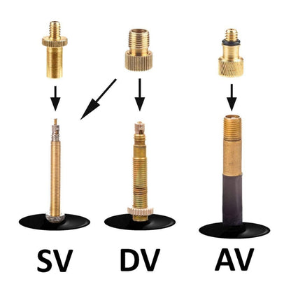 SV/AV/DV Bicycle Valve Adapter Set Bike Ball Pump Accessories