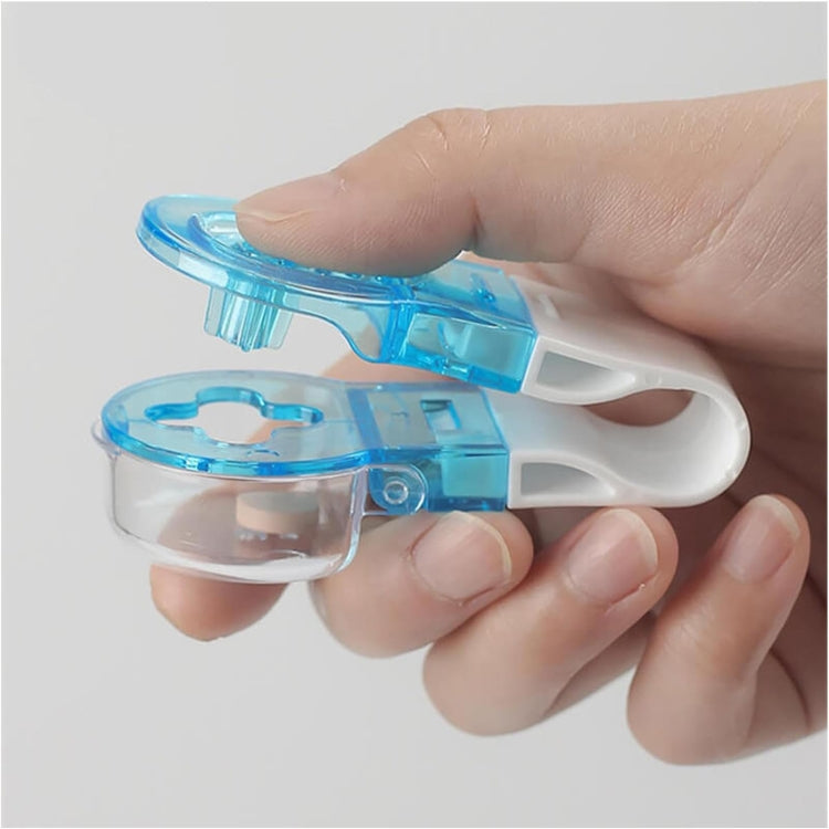 Portable Pill Taker Tablets Pills Blister Pack Opener Pills Box Case, Blue, Transparent