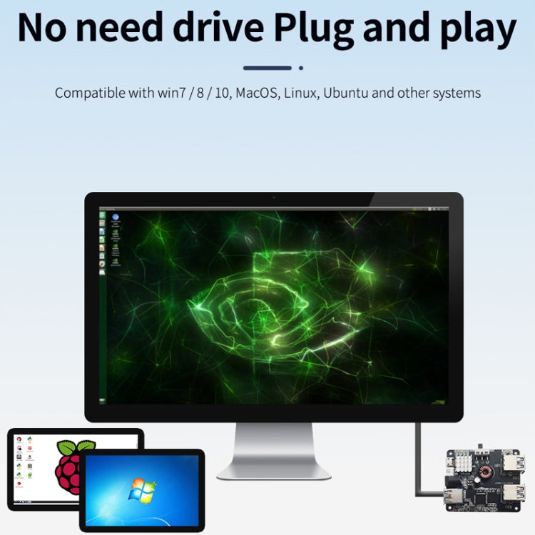 Yahboom USB3.0 HUB Expansion Board ROS Robot Expansion Dock