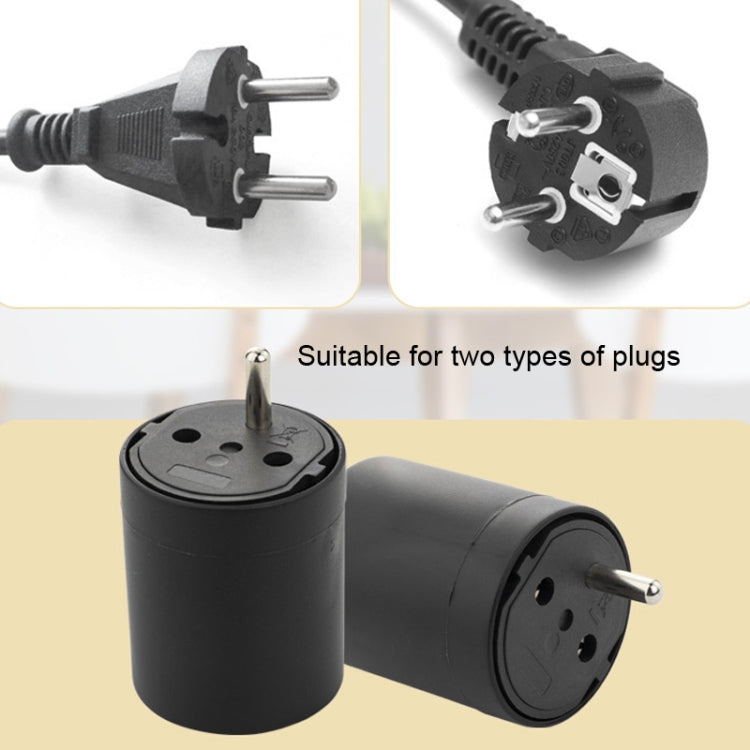 EU to Switzerland Convertible Plug With Ground Wire Travel Adaptor