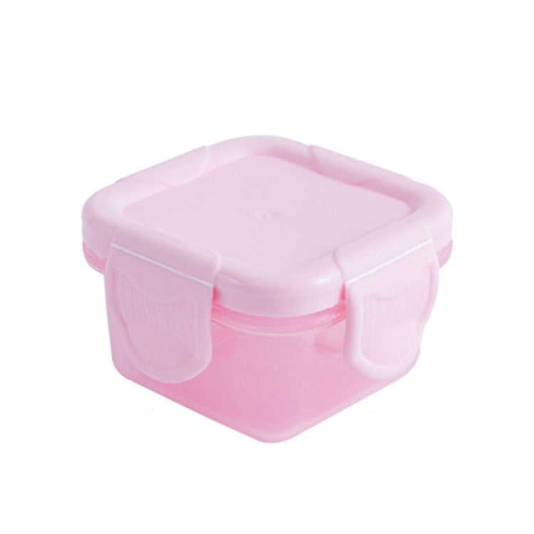 60ml Mini Fresh-Keeping Box Food Grade Thickened Sealed Baby Food Supplement Box, Taro Purple, Bud Green, Girly Pink, Fantastic Blue, Ivory White, Transparent Black Belt, Yellow