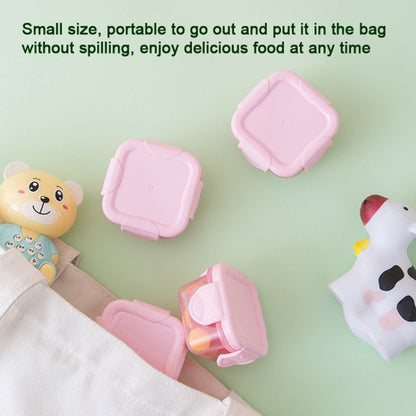 60ml Mini Fresh-Keeping Box Food Grade Thickened Sealed Baby Food Supplement Box, Taro Purple, Bud Green, Girly Pink, Fantastic Blue, Ivory White, Transparent Black Belt, Yellow