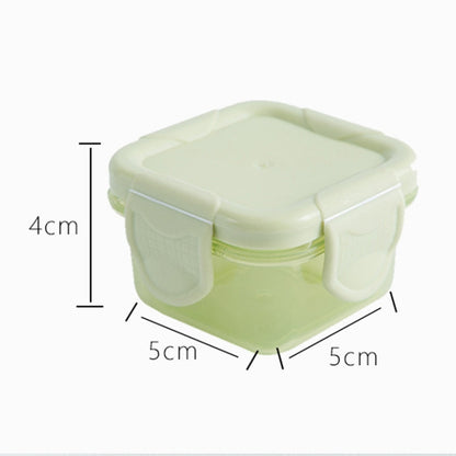 60ml Mini Fresh-Keeping Box Food Grade Thickened Sealed Baby Food Supplement Box, Taro Purple, Bud Green, Girly Pink, Fantastic Blue, Ivory White, Transparent Black Belt, Yellow