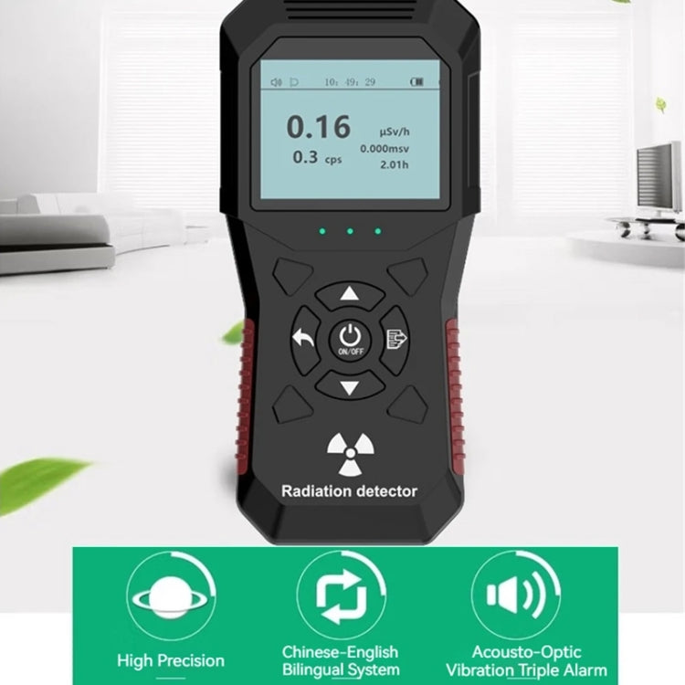 FY803 X-Ray Radiation Meter Alpha Beta Gamma Humidity Nuclear Radiation Detector Rechargeable Real-Time Graph Geiger