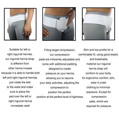 Adult Hernia Belt Groin Protection Belt, Black, Skin Color