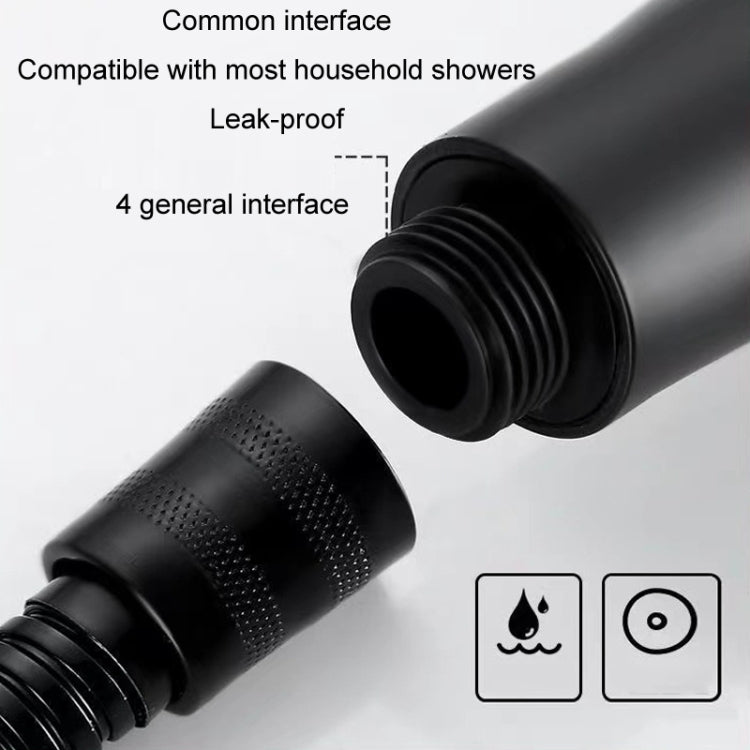 Pressurized Shower Water Heater Handheld Multifunction 6-speed Nozzle, Silver, Black