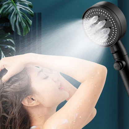 Pressurized Shower Water Heater Handheld Multifunction 6-speed Nozzle, Silver, Black