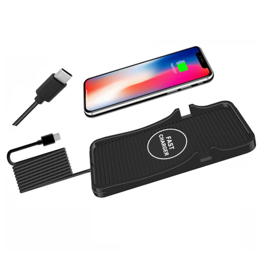 15W Car Wireless Charging Silicone Base For Apple Android Phones, TYPE-C Interface