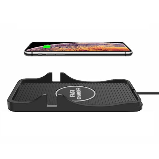 15W Car Wireless Charging Silicone Base For Apple Android Phones, TYPE-C Interface