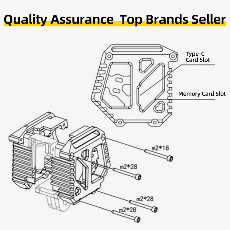 For DJI O3 AIR UNIT Camera Module Case Frame CNC Cage Holder