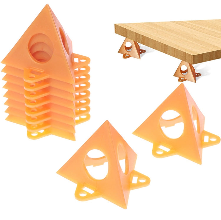 10pcs/Pack Woodworking Paint Pyramid Stands Cone Support Stand, Yellow, Red, Champagne