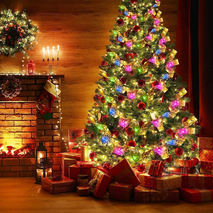 LED Christmas Tree Decoration Bronzing Ribbon Lights, 1m 10LEDs-Button Battery, 2m 20LEDs-Button Battery, 3m 30LEDs, 4m 40LEDs, 5m 50LEDs, 5m 50LEDs-USB, 5m 50LEDs with Flash, 5m 50LEDs USB+Remote, 5m 50LEDs 8-function+Remote, 10m 100LEDs with Flash���...