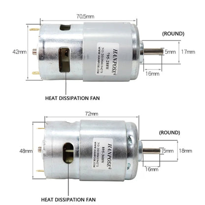 Durable Spindle DC Motor Lawn Mower Motor, HANPOSE 795-180W, HANPOSE 795-288W, HANPOSE 895-200W, HANPOSE 895-360W