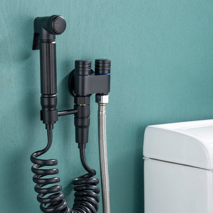 Toilet Mate Booster Flusher Toilet Cleaning Shower Set, Electroplated ABS Model, Black ABS Model, Electroplated Copper Model, Black Copper Model
