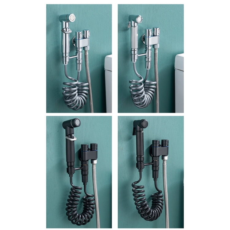 Toilet Mate Booster Flusher Toilet Cleaning Shower Set, Electroplated ABS Model, Black ABS Model, Electroplated Copper Model, Black Copper Model
