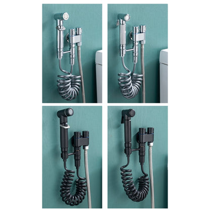Toilet Mate Booster Flusher Toilet Cleaning Shower Set, Electroplated ABS Model, Black ABS Model, Electroplated Copper Model, Black Copper Model