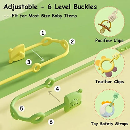 Bear Silicone Pacifier Chain Toddler Teether Toy Anti-fall Rope Pacifier Clip