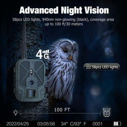 4K 4G Outdoor Track Camera Remote Mobile Phone Control To View Photos / Video At Any Time