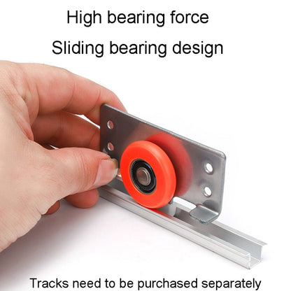 Closet Sliding Door Pulley Fittings Silent Sliding Door Accessories With 8 Screws