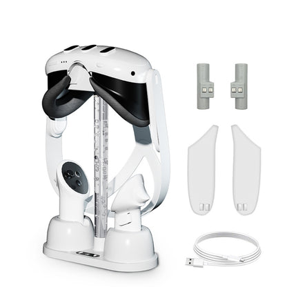 For Meta Quest 3 VR Glasses Charging Base Storage Bracket with Cool RGB Light