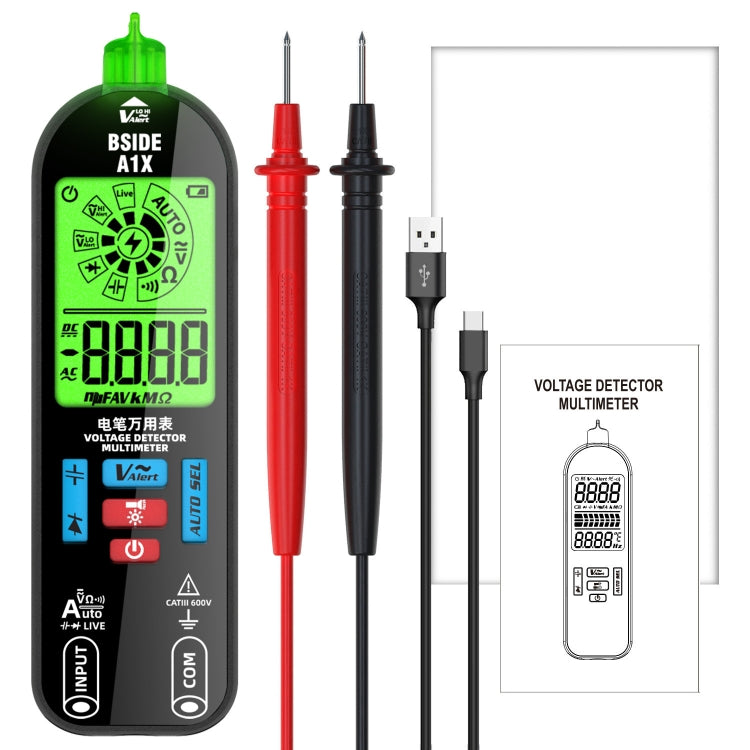 BSIDE A1X Charging Model Mini Digital Electric Pen Intelligent Automatic Merit Multimeter